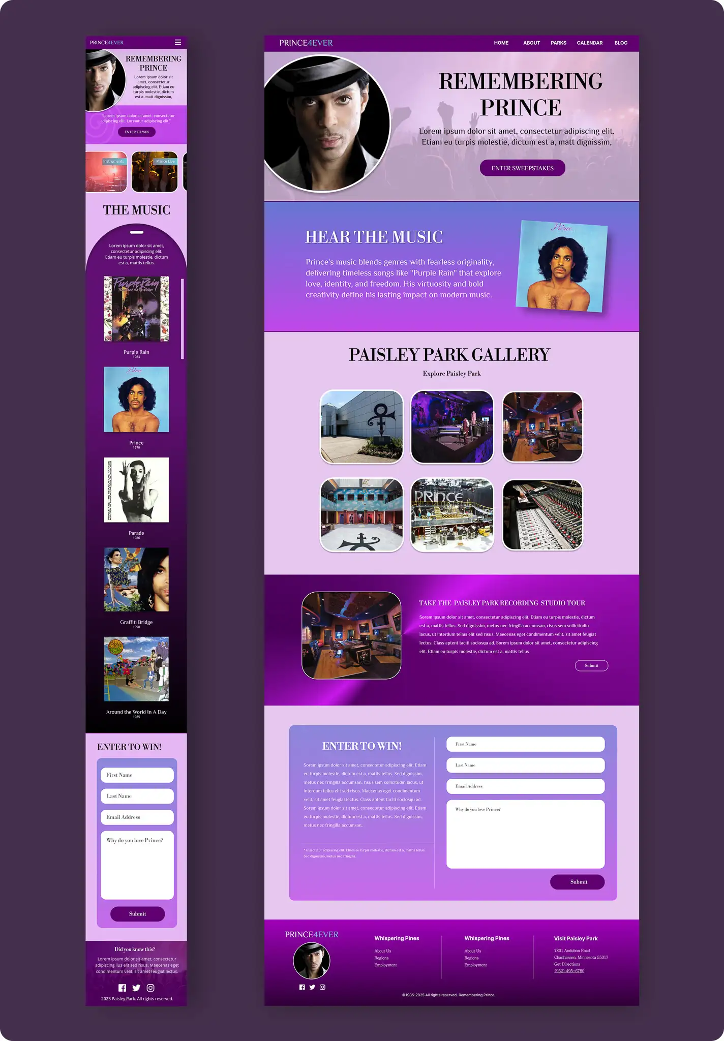 Prince Fansite - A website dedicated to the legendary artist.